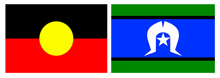 Australian Aboriginal Flag and Torres Strait Islander Flag